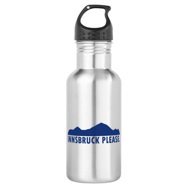 Innsbruck Austria Please Stainless Steel Water Bottle (Front)