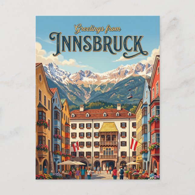 Innsbruck Austria Postcard (Front)