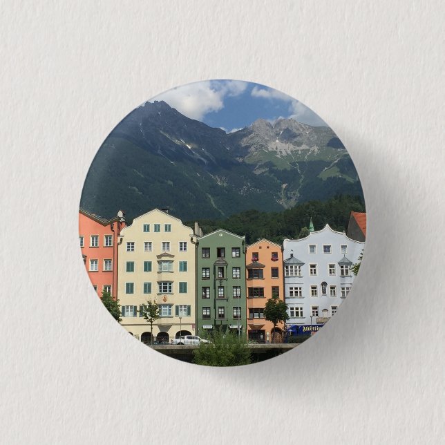 Innsbruck Austria’s city in Tyrol  Button (Front)