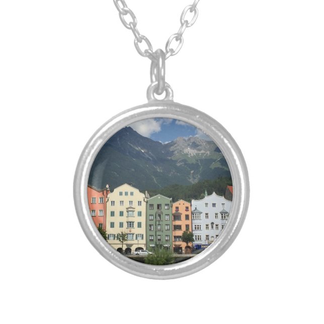 Innsbruck Austria’s city in Tyrol  Silver Plated Necklace (Front)