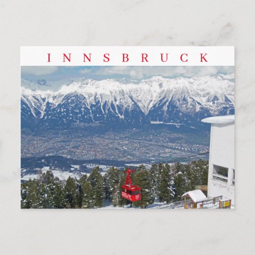 Innsbruck cable car view postcard