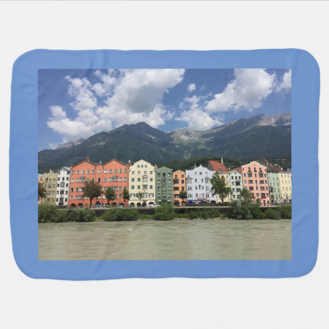 Innsbruck, city in the Alps  Baby Blanket (Horizontal)