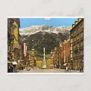 Innsbruck  Maria Theresa Strasse  1950 Postcard by windsorarts at Zazzle