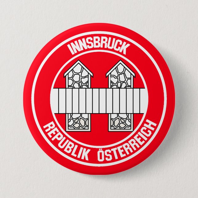 Innsbruck Round Emblem Button (Front)