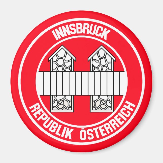 Innsbruck Round Emblem Magnet (Front)