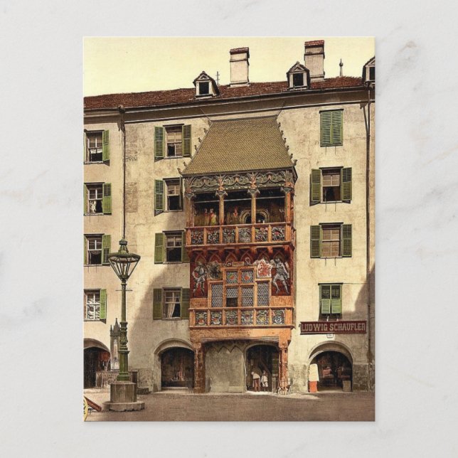 Innsbruck, the Golden Porch, Tyrol, Austro-Hungary Postcard (Front)