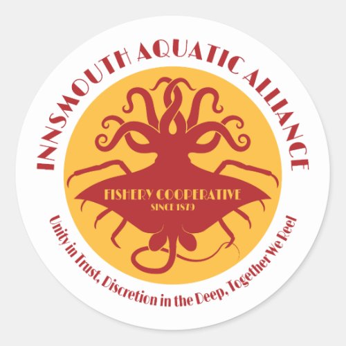 Innsmouth Aquatic Alliance Fishery Union Classic Round Sticker