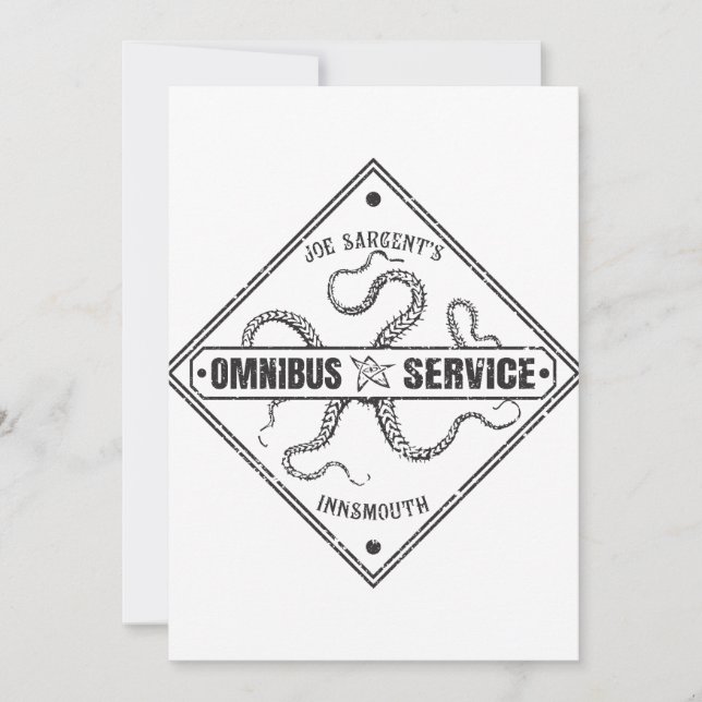 Innsmouth Bus Service Joe Sargent Invitation (Front)