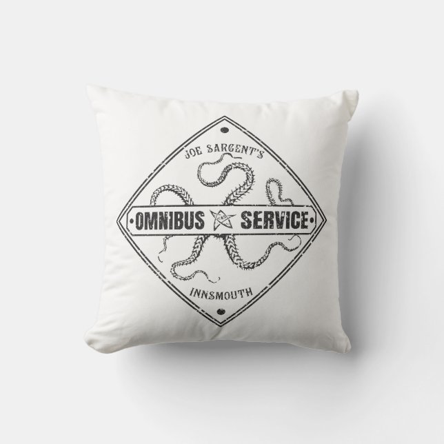 Innsmouth Bus Service Joe Sargent Throw Pillow (Front)