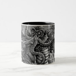 Innsmouth Deep One returning to R'lyeh Two-Tone Coffee Mug