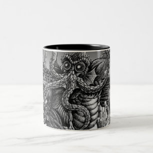 Innsmouth Deep One returning to R'lyeh Two-Tone Coffee Mug