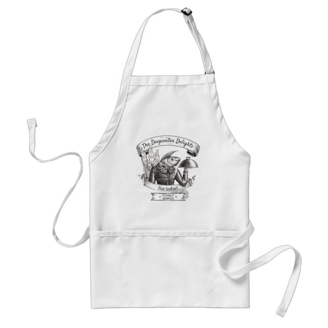 Innsmouth Lovecraft Seafood Restaurant Adult Apron (Front)