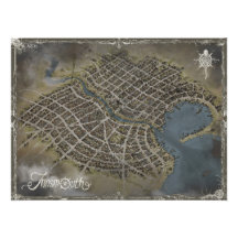 Innsmouth map, Lovecraft world - Photo Enlargement