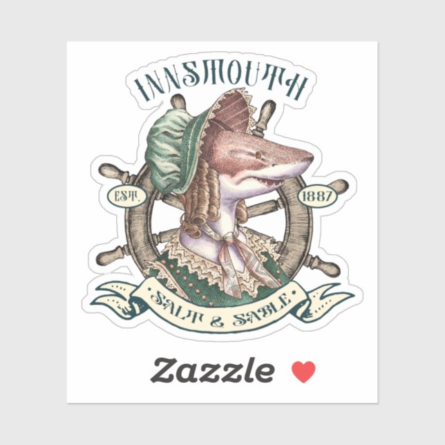 Innsmouth Salt & Sable - Shark Lady Sticker (Sheet)