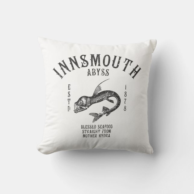 Innsmouth Seafood Deep-sea Fish Viperfish Throw Pillow (Front)