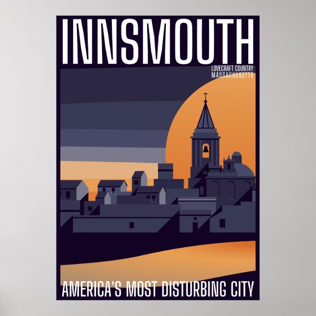 Innsmouth Vintage Travel Poster Lovecraft (Front)