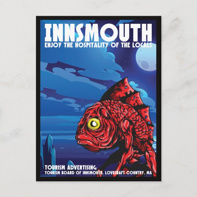 Innsmouth Vintage Travel Poster Lovecraft Postcard (Front)