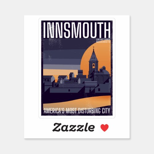 Innsmouth Vintage Travel Poster Lovecraft Sticker