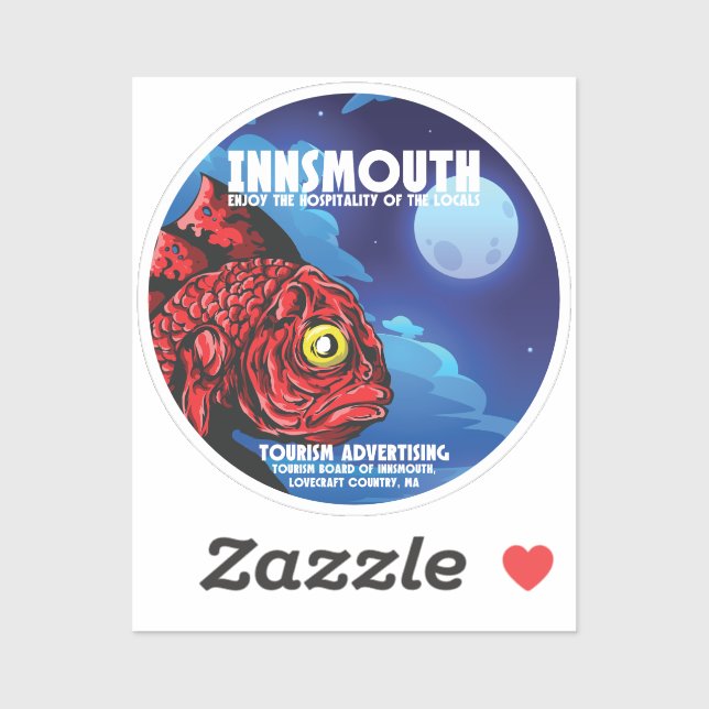 Innsmouth Vintage Travel Poster Lovecraft Sticker (Sheet)