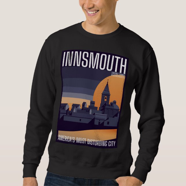 Innsmouth Vintage Travel Poster Lovecraft Sweatshirt (Front)