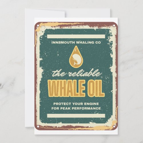 Innsmouth Whale Oil Lovecraft Invitation