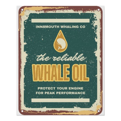 Innsmouth Whale Oil Lovecraft Poster