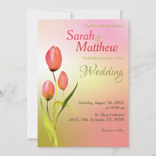 Innuendo color wedding Invitation