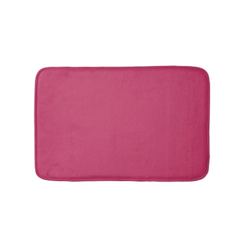 Innuendo Dark Pink Solid Color Rose Pink Bath Mat