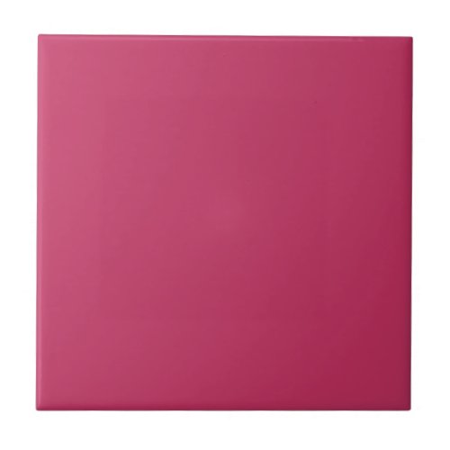Innuendo Dark Pink Solid Color Rose Pink Ceramic Tile