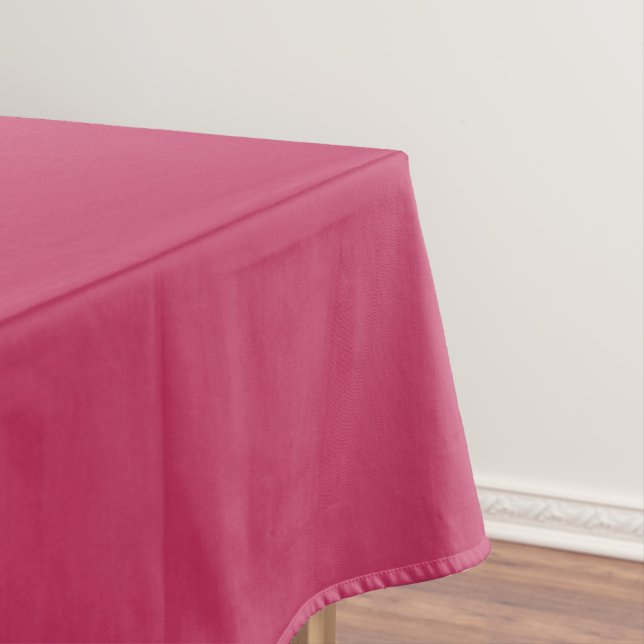 Innuendo Dark Pink, Solid Color Rose Pink Tablecloth (In Situ)