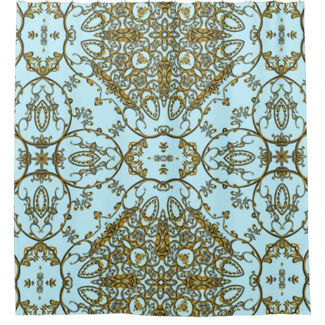 Inoubliable Delight Girly French Pattern Shower Curtain (Front)