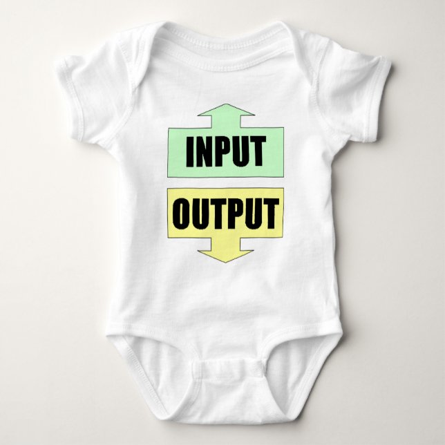 Input_Output_Green_Yellow Baby Bodysuit (Front)