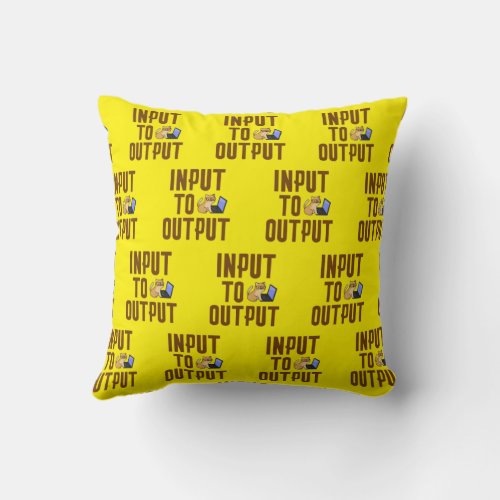 Input to Output Throw Pillow