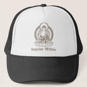 Inquire Within Buddha Trucker Hat