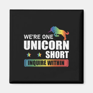 Inquire Within Funny Polyamory Unicorn Hunting A P Magnet