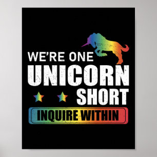 Inquire Within Funny Polyamory Unicorn Hunting A P Poster