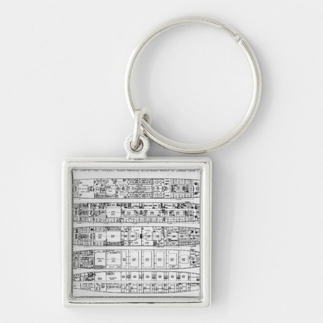 Inquiry in the Loss of the Titanic: Cross sections Keychain (Front)
