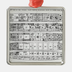 Inquiry in the Loss of the Titanic: Cross sections Metal Ornament