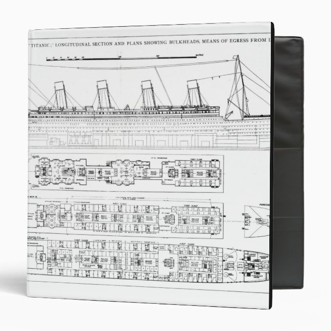 Inquiry into the Loss of the Titanic: Cross sectio Binder (Front/Inside)