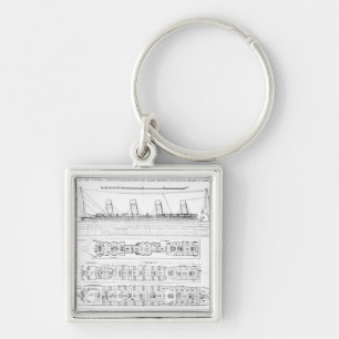 Inquiry into the Loss of the Titanic: Cross sectio Keychain