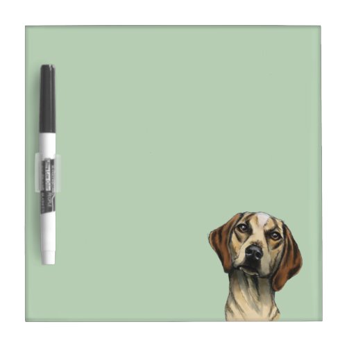 Inquisitive Hound Dog Drawing Dry Erase Board