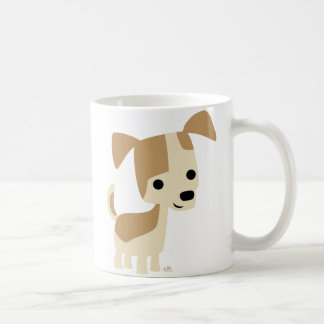 Inquisitive little dog cartoon mug