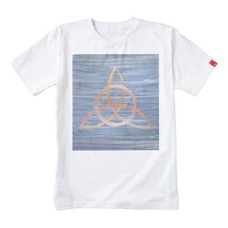 Inquisitive Metallic Gold Blue Triquetra Trinity Zazzle HEART T-Shirt