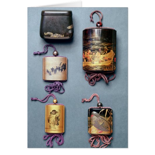 Inro and tobacco pouch cards (Front)