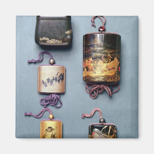 Inro and tobacco pouch magnet (Front)