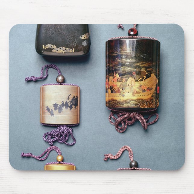 Inro and tobacco pouch mouse pad (Front)