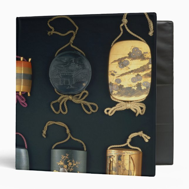 Inro Cases, 19th century 3 Ring Binder (Front/Inside)