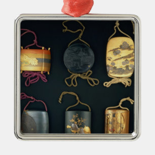 Inro Cases, 19th century Metal Ornament