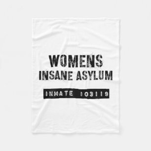 Insane Asylum Costume Halloween Psych Ward _1 Fleece Blanket