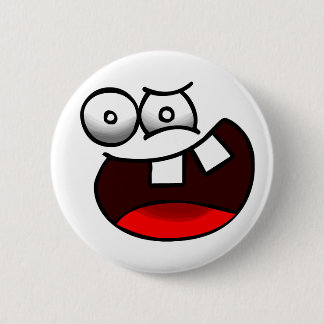 Insane Face Badge Pinback Button